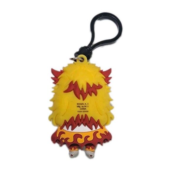 Kyojuro Rengoku Monogram Anime Demon Slayer Kimetsu No Yaiba Bag Clip Keychain - Picture 2 of 2